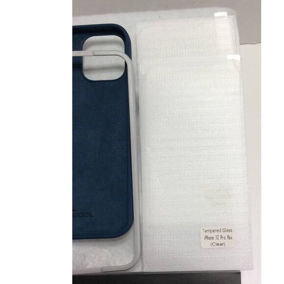 5 In 1 TOCOL Gold Bundle iPhone 12 ProMax Case Blue 2 Screen &Lens Protector New - Picture 6 of 11